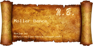 Moller Bence névjegykártya